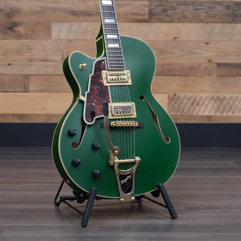 Deluxe 175 - Semihollow Single Cutaway w/ Hardshell Case - Matte Emerald Green