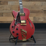 Deluxe SS - Semihollow Single Cutaway w/ Hardshell Case - Matte Cherry