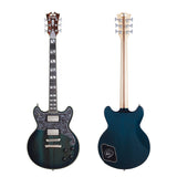 Deluxe Brighton Custom Shop - Solidbody Double Cutaway w/ Hardshell Case - One of a Kind - Blue Burst