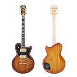 Deluxe Atlantic Custom Shop - Solidbody Single Cutaway w/ Hardshell Case - One of a Kind - Iced Tea Burst