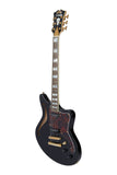 Deluxe Bedford SH - Offset Semihollow with Hardshell Case - Manufacturer's Sample - One of a Kind - Black