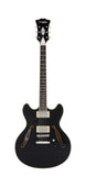 Excel DC Tour Collection - Semihollow Double Cutaway w/ Gig Bag - Manufacturer's Sample - One of a Kind - Solid Black