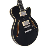 Excel SS Tour - Semihollow Single Cutaway w/ Gig Bag- Manufacturer's Sample - One of a Kind - Solid Black