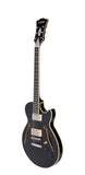 Excel SS Tour - Semihollow Single Cutaway w/ Gig Bag- Manufacturer's Sample - One of a Kind - Solid Black