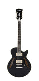 Excel SS Tour Collection - Semihollow Single Cutaway w/ Gig Bag - Manufacturer's Sample - One of a Kind - Solid Black