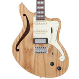 Deluxe Bedford SH - Offset Semihollow w/ w/ Hardshell Case - Artist Sample - One of a Kind - Swamp Ash Natural